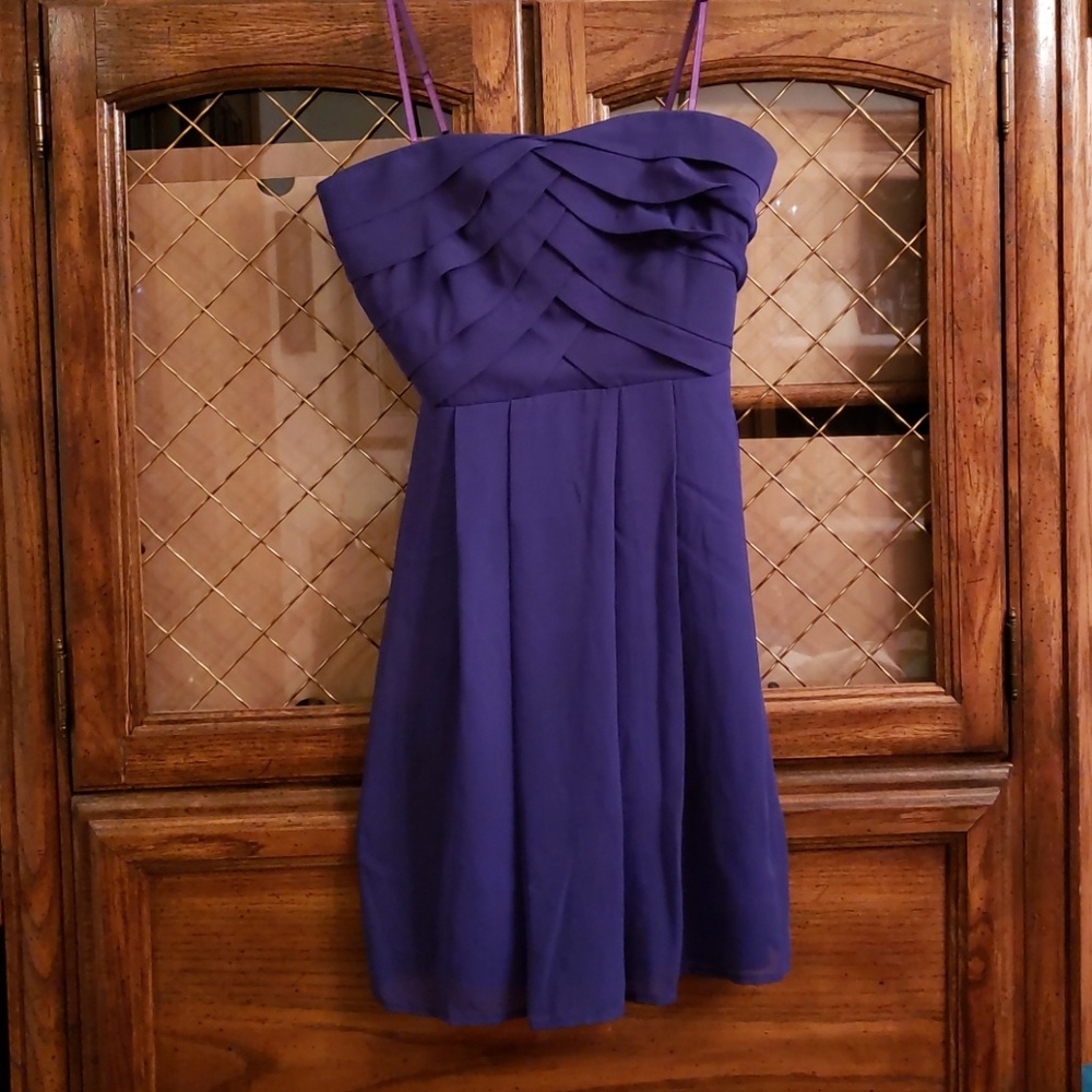 Trixxi purple strapless dress